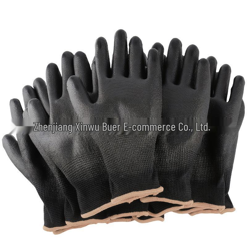 Cross-Border Nitrile Coated Nylon Work Gloves - Anti-Slip & Protective for Construction and Gardening