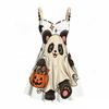 Women Plus Size Off Shoulder Strappy Sleeveless Fitted Waist Ghost Pumpkin Print Flared Dress
