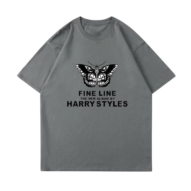 Harry Styles Womens Butterfly Printed Tshirt Summer Fashion Cotton Casual Top Womens Y2K Retro Street Tshirt Clothing Top