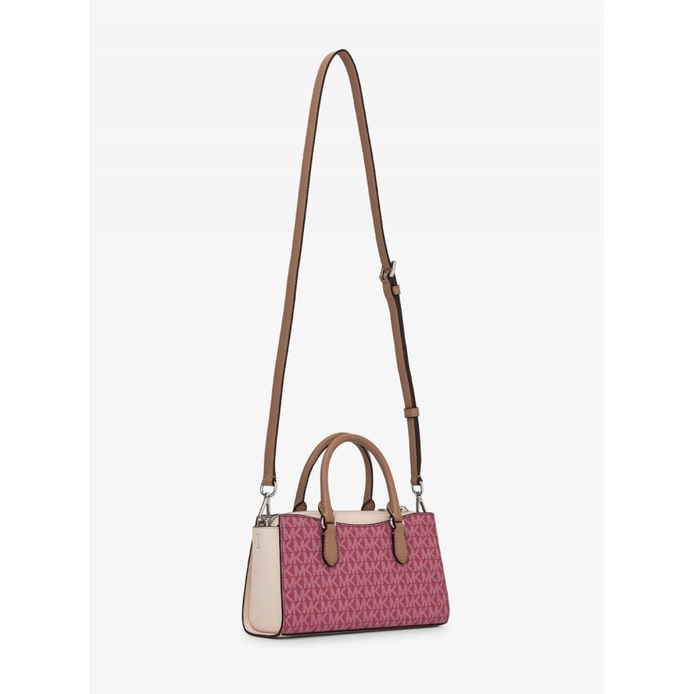 Michael Kors Arden Top Zip Crossbody Small   Mk Signature 35s6s4xm1b653 Rosewood