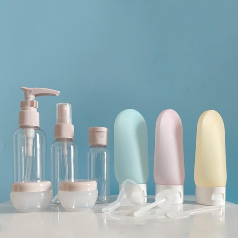 Travel Refillable Bottle Set Spray Lotion Shampoo Shower Gel Tube Bottling Cosmetic Empty Liquid Container Portable Tool