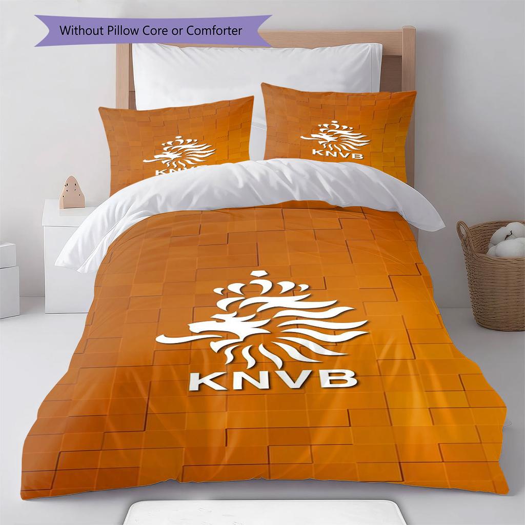 KNVB Pattern Bedding,Quilt Set Quilt Cover Pillowcase Home Birthday Gift(1 * duvet cover + 2 * pillowcase, without core)