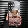 Niedliche Handyhülle mit Hochlandrind-Motiv für Samsung Galaxy S24, S25 FE, S26 Edge, S23 Ultra, S22, S21 Plus, S20 – sturzsichere Airabag-Schutzhülle