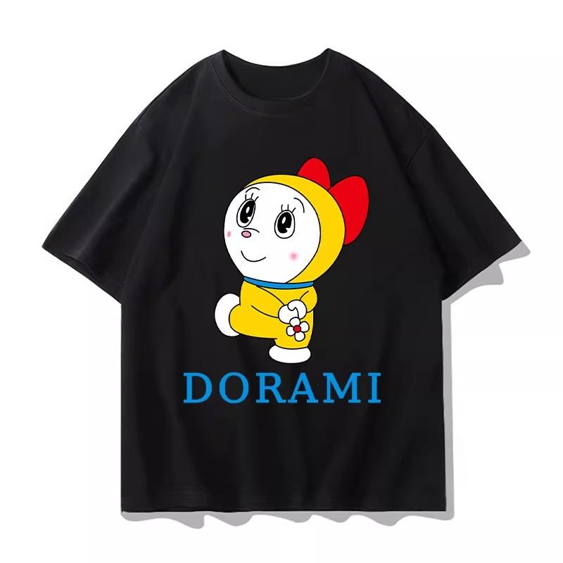 Potdemiel Summer New Arrival Children's 100% Cotton T-Shirt, Doraemon Style, Comfortable and Breathable Children's Clothing