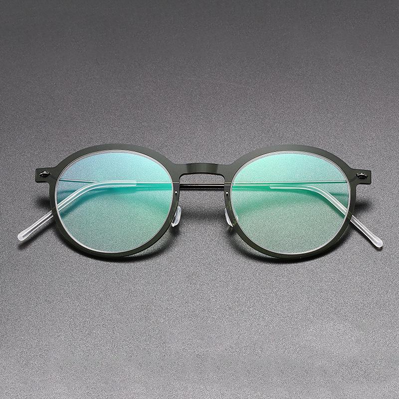 

Linde Ретро Маленькие Круглые Матовые Очки для Женщин, Чистый Титан, Оправа для Очков в Литературном Стиле, Дизайн Унисекс.