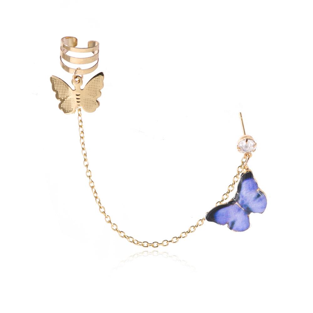 Alloy Butterfly Elegant Earrings Charming European Style For Women In Multiple Colors
