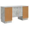 Desk with Door Concrete Grey 142.5 x 50 x 75 cm Particleboard