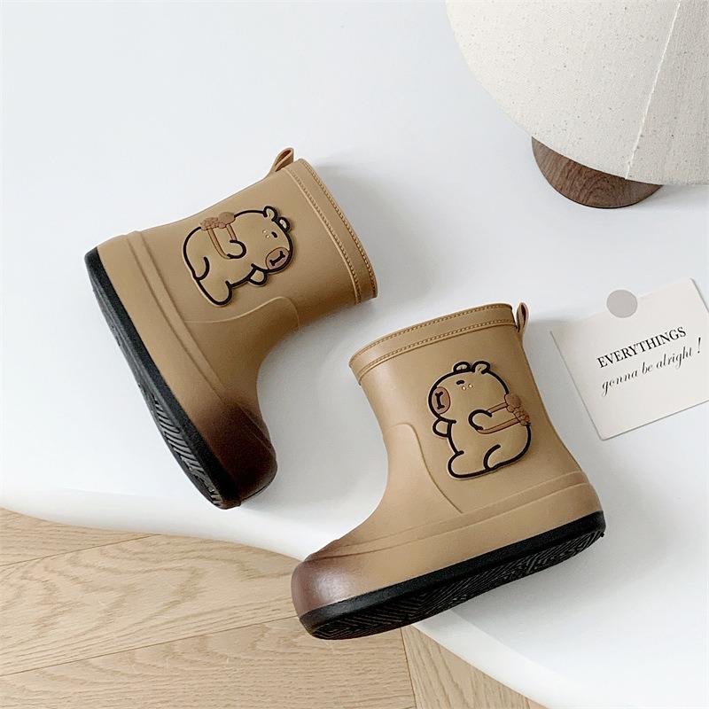 Rain shoes new water boots children's non-slip rain boots women's waterproof velvet water shoes short non-slip water boots women