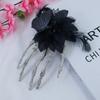 Skeleton Ghost Claw Hair Clip Flower Halloween Headwear Skeleton Hand Rose Hairpin  Children