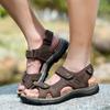 38-48 Summer Mens Large Size Genuine Leather Men Sandals Summer Men Beach Sandals Outdoor Sandals For Men