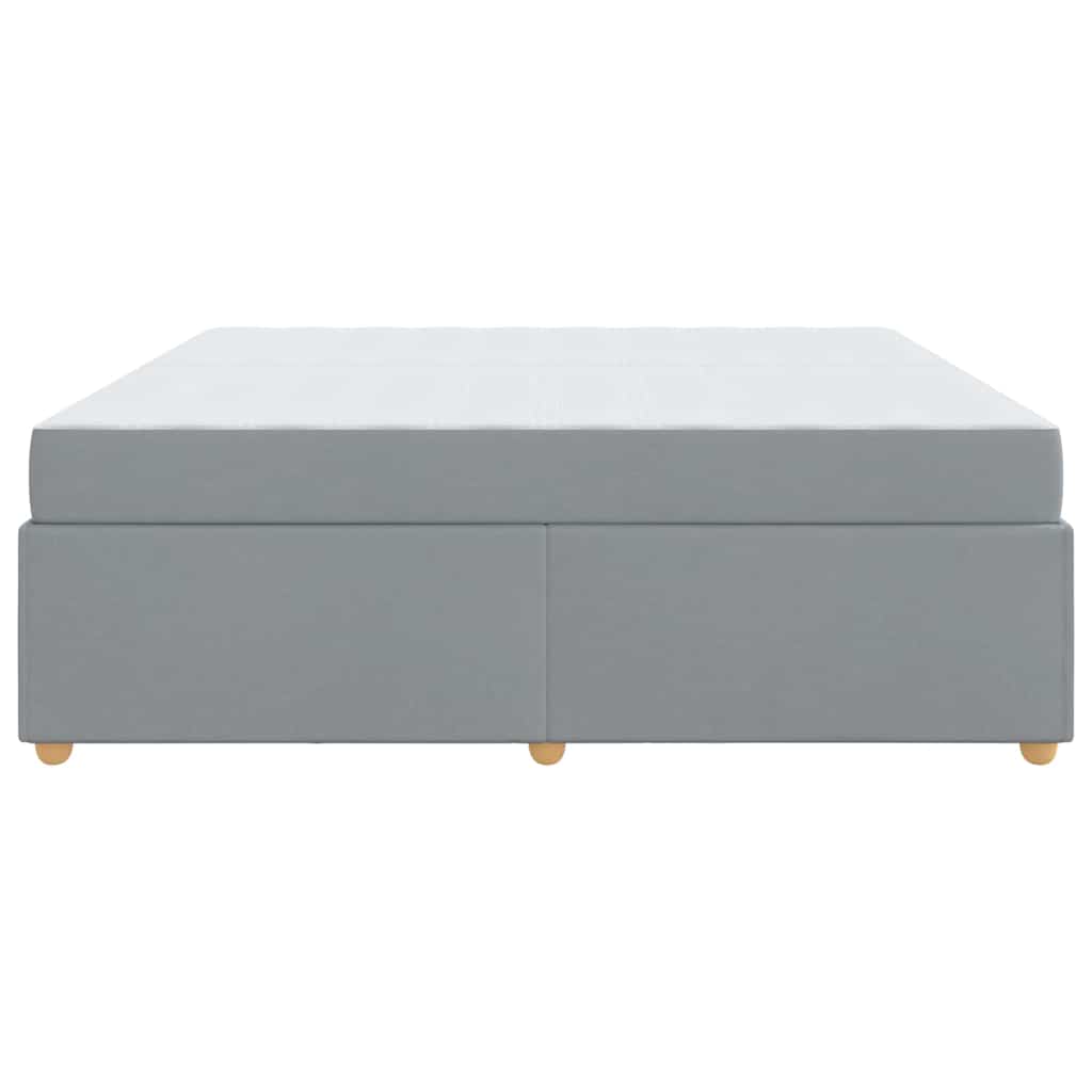 Bed Frame with Mattress Light Grey 200 X 200 Cm Fabric