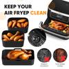 3pcs Air Fryers Oven Baking Liners Heat Tray Silicone Basket Silicone Mold Pizza Mat Replacement Grill Pan Kitchen Accessories