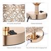 Crystal Bedside Table Lamp Decorative Desk Light with Dual USB Charge Ports Modern Nightstand Lamp for Bedroom Living