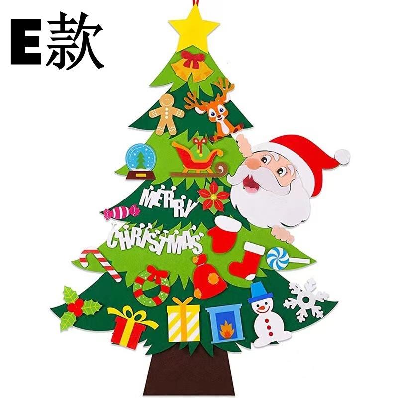 DIY Felt Christmas Tree Christmas Decoration for Home Navidad 2025 New Year Christmas Ornaments Santa Claus Xmas Kids Gifts