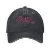 Kid Sun Baseball Cap Stylish Women Unisex Felix Bangchan Washed Hip Hop Hats Adjustable Print Kpop  Logo Strays Rock Baseball Caps