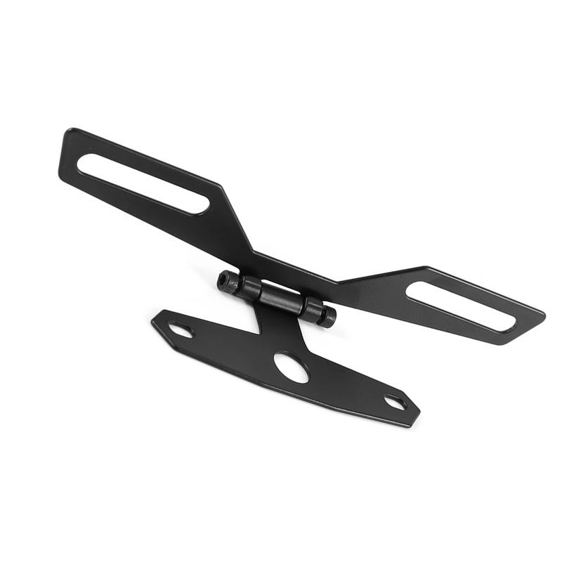 Motorcycle License Plate Bracket Taillight Fixed Folding Number Plate Frame Holder Light Mount  Motorbike Parts