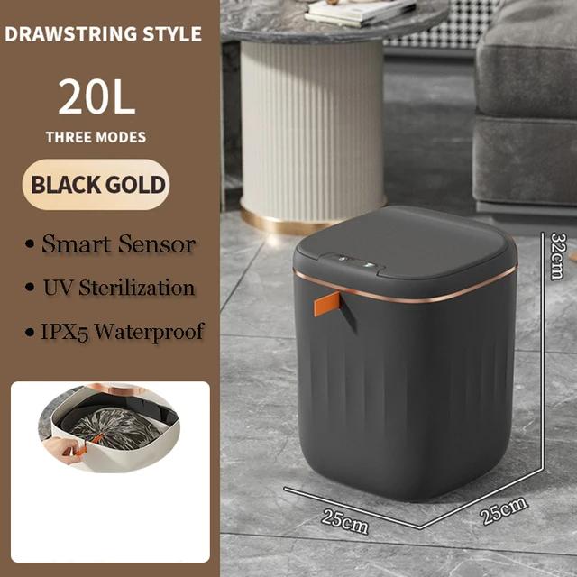 For Poubelle À Capteur Intelligent Avec Affichage, Poubelle À Induction Automatique, Poubelle De Recharge De Type C, Corbeille D