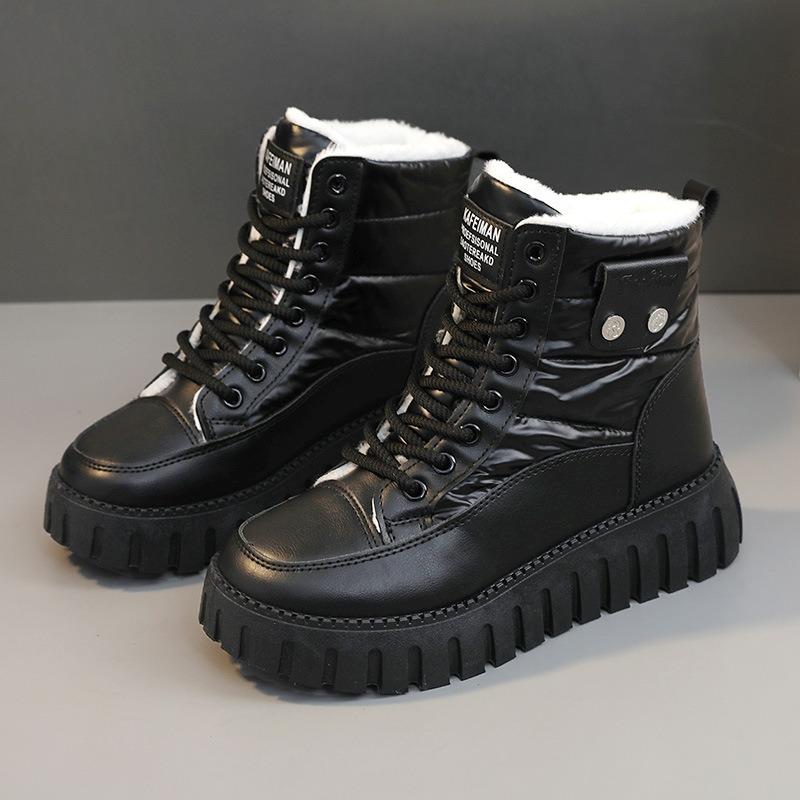 

thick-soled white snow boots women s new winter velvet Martin boots warm and non-slip cotton shoes 40