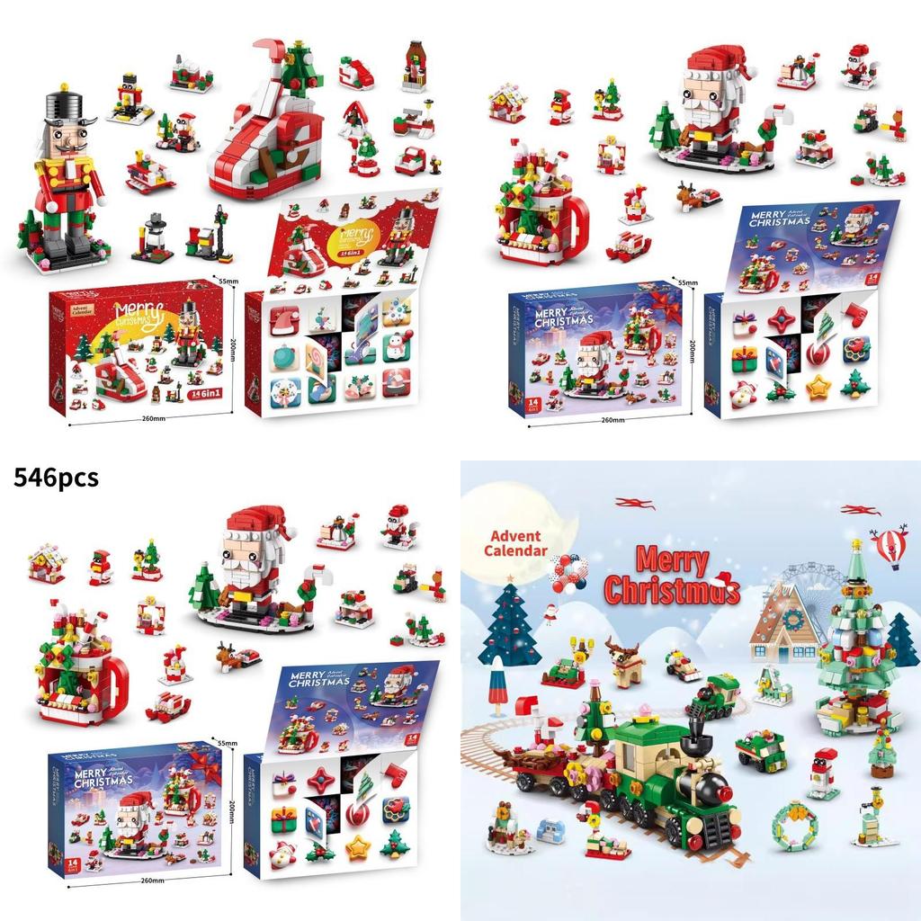 Engaging Compatible Lego Christmas Block Set With 24 Boxes And 400 To 800 Pieces