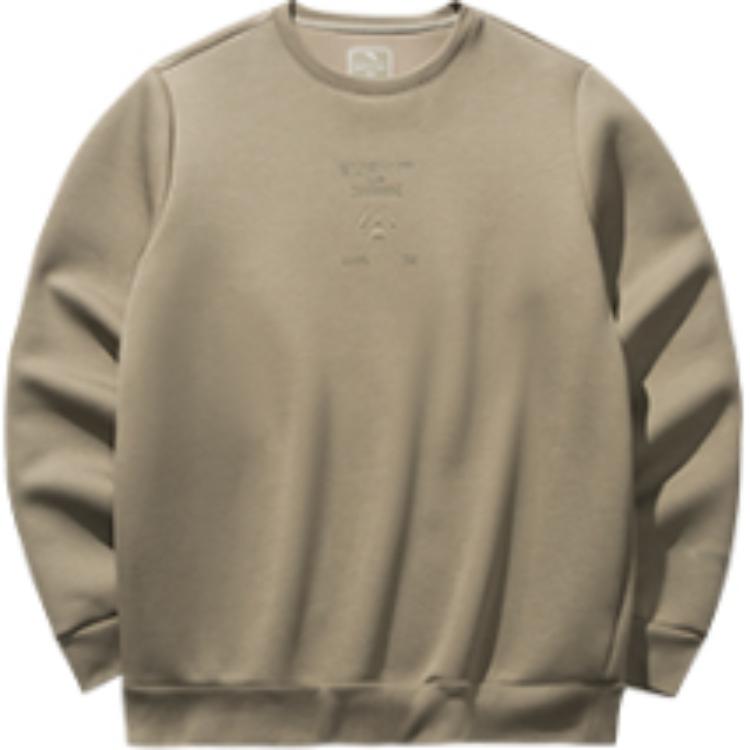 Anta Comfortable Slim Fit Pullover Sweatshirt Men tops Green-Bean 152517702S-3