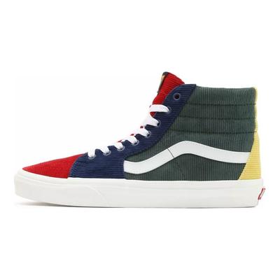 Sk8 Mixed Corduroy Casual High-Top Skate Shoes Unisex Sneakers Green Blue Red VN0A5KRH94M