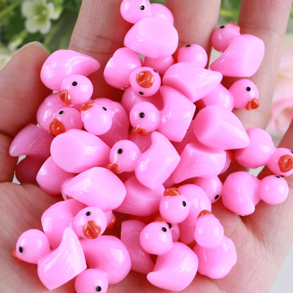 Colorful Duck Macaron DIY Resin Miniatures for Moss Landscaping