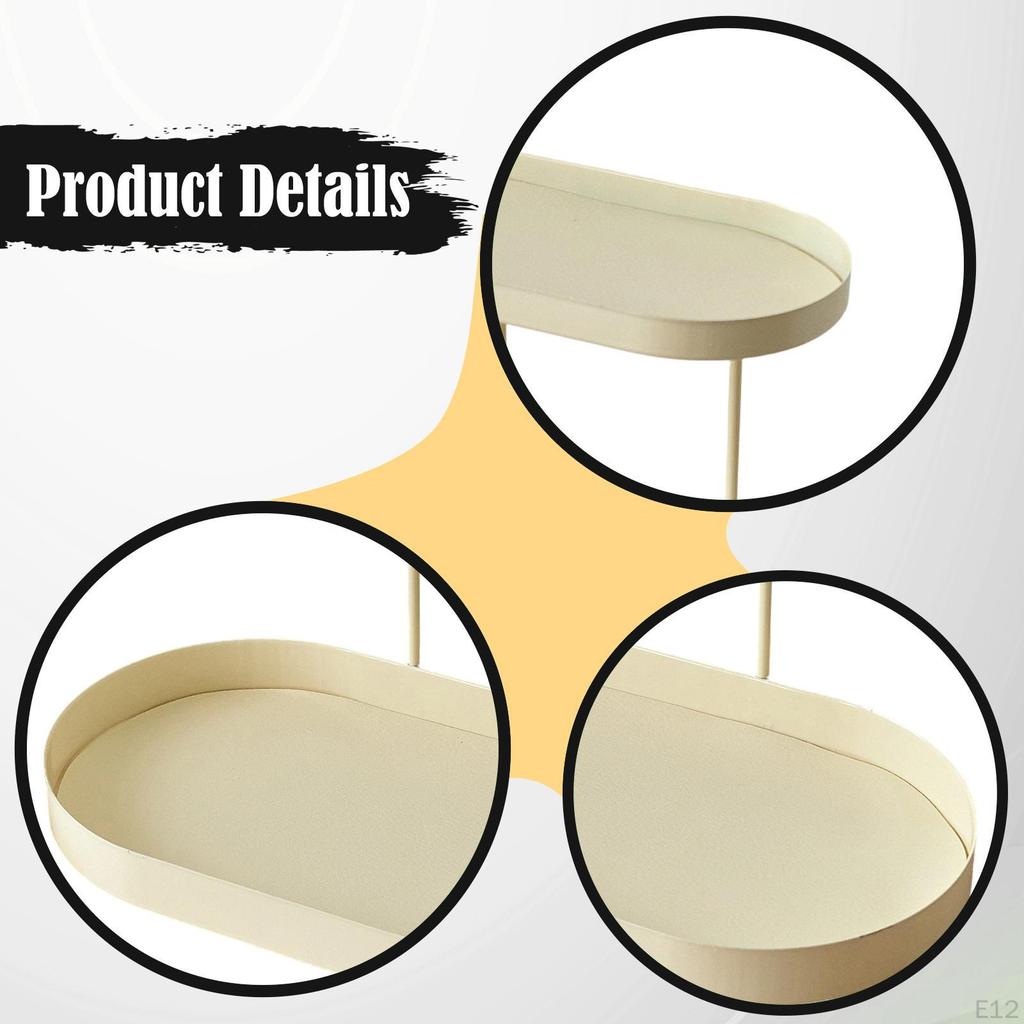 Counter Organizer Double Layer Decor Rack Perfume Makeup Skincare Shelf for Bedroom