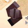 Fashion Slim Elastic Pu High Waist Belt Women Vintage Elegant Simple Lace-up Black Punk And Gothic Daily Wide Belt