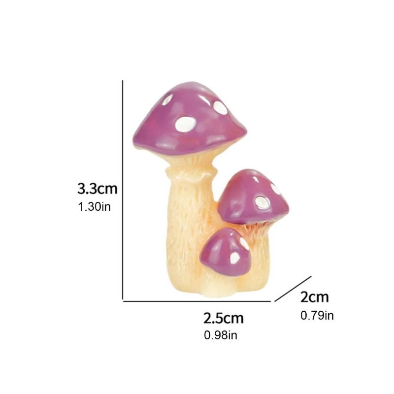 Resin Mushrooms for Outdoor and Indoor Use for Home Decoration Garden Projects Weather Resistant Miniature Ornaments
