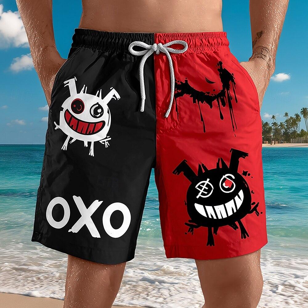 Summer Men's 3D Printed Beach Pants Fashion Versatile Trend Breathable Casual Vacation Style