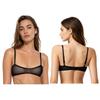 S-3XL Sheer Mesh Bralette Top Wirefree Unlined Mini Lingerie Nightwear for Dating Night Sleepwear