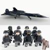 Wojskowe Siły Specjalne SR-71 Blackbird Samolot Myśliwiec USAF Nowoczesne Figurki Żołnierzy Model Blokowy Zestawy do Budowania Zabawki Edukacyjne