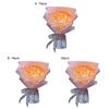 1 Set DIY Tulip Bouquet Handmade LED Artificial Flower Decoration DIY Luminous Desktop Ornament