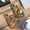 Lucky Orange Golden Koi For IPhone 17Pro Max 16 17 Pro oMax 15 Pro 14 13 Plus 12Mini 11ProMax XR 16E Air Golden Glass Phone Case