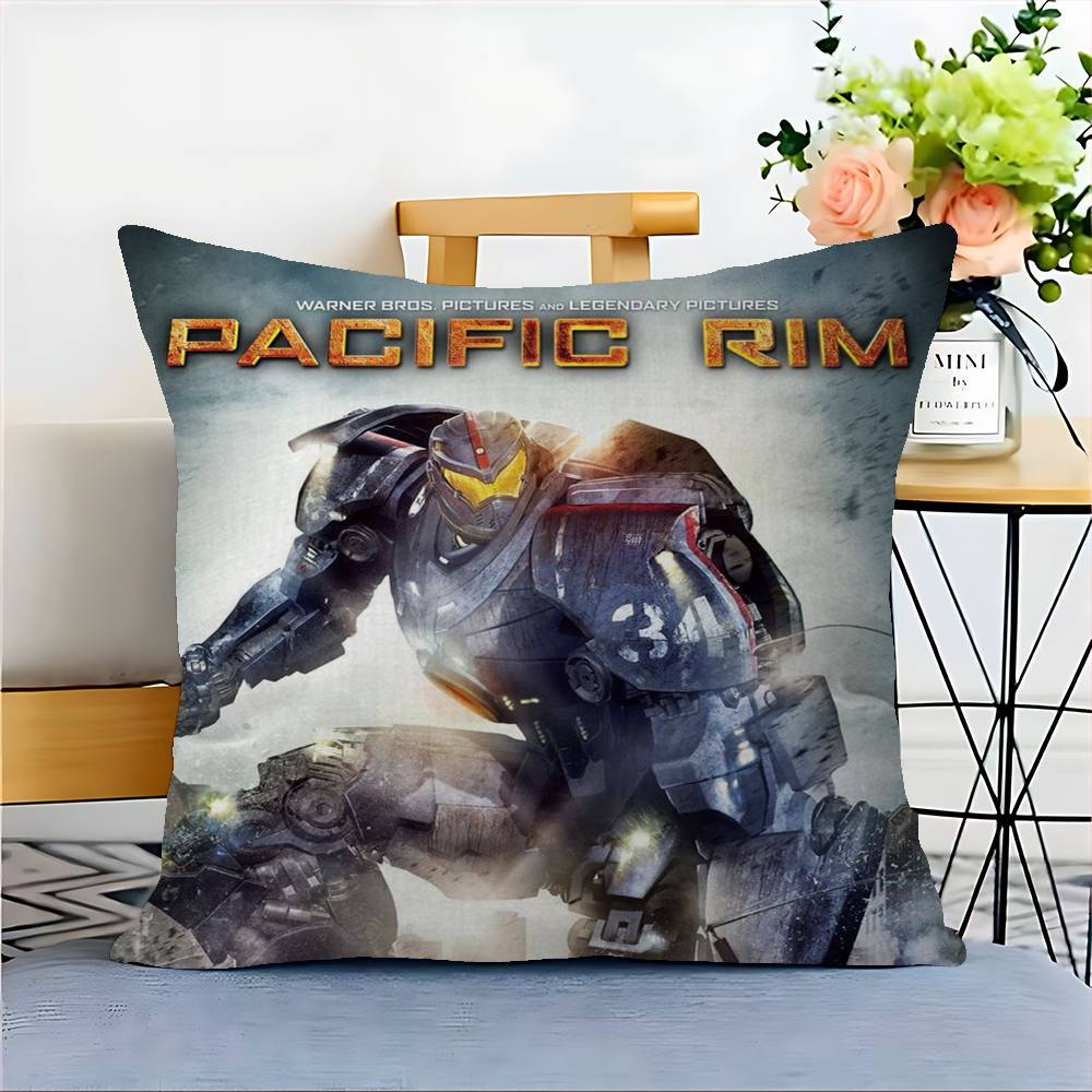 Movie P-Pacific Rims Pillow Covers Cartoon Sofa Decorative Home Double-sided Printing Short Plush Cute Cushion Cover