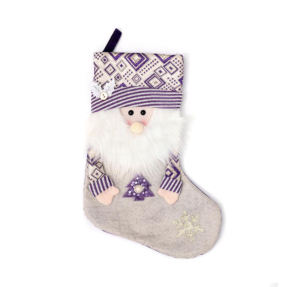 Decorative Socks Purple Stockings Holiday Celebrations Generous Size Christmas Socks Multiple Designs Festive Stockings
