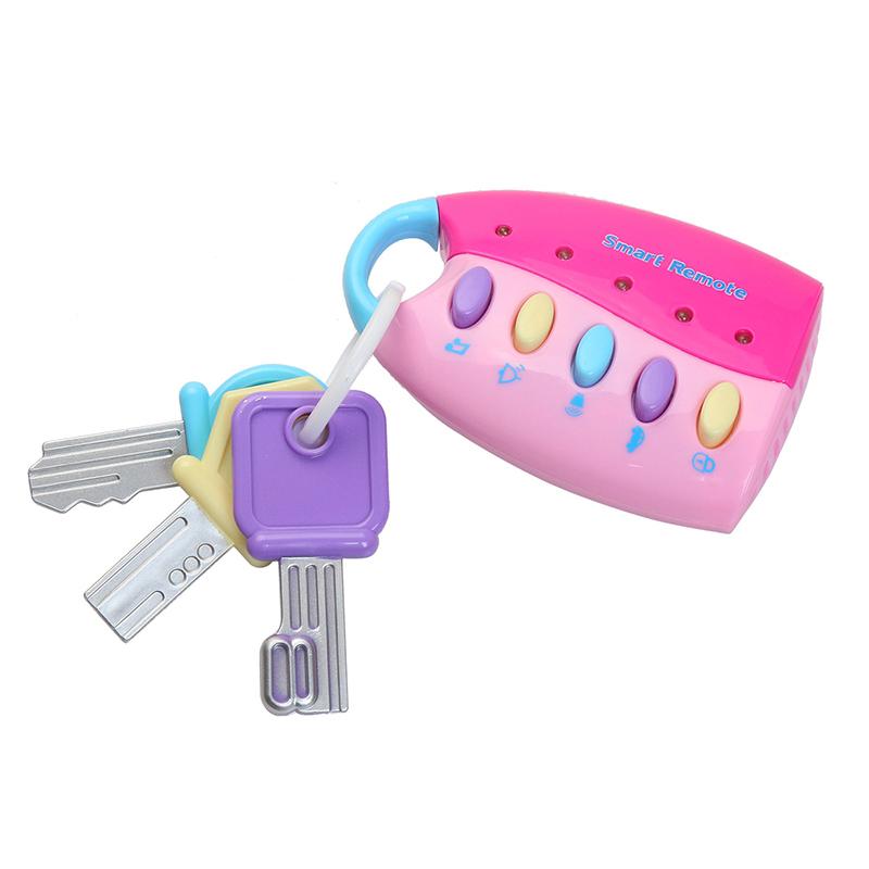 Baby Remote Control Musical Car Key Toy Chanin Light Play Education Keychain