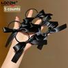 5 Stück Schleifenverzierte Haargummis für Mädchen Damen Style Haarbänder Schleifen-Haarseil Mode Einfarbig Geschenk Kopfschmuck Haarschmuck