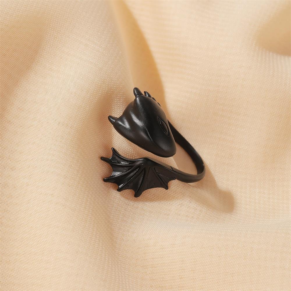 Retro Baby Dragon Adjustable Open Ring For Men Women Punk Gothic Edgy  Alloy Unisex Trendy Accessories Halloween Gift