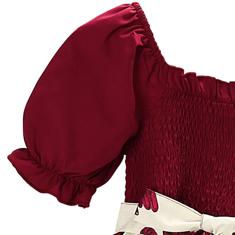 Çocuk Kız Elbise Yaz Kısa kollu Prenses Elbiseler Çocuk Çiçek Baskı Giyim Bebek Düğün Parti vestidos