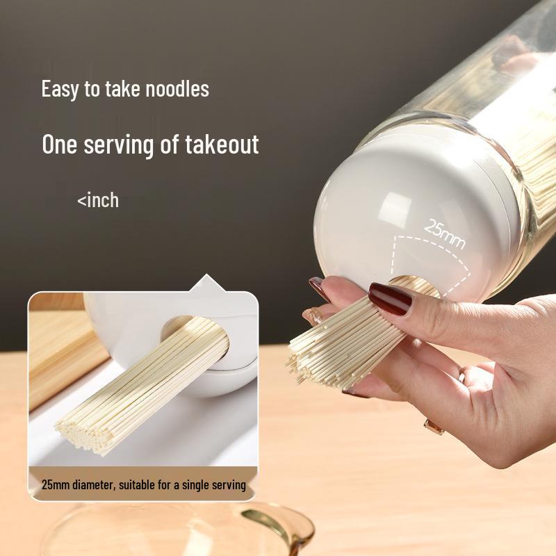 High Borosilicate Glass Kitchen Storage Jar - Dustproof & Moistureproof for Cereal, Pasta, Noodles, and More