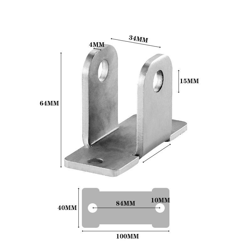 304 Stainless Steel Recessed T-Type Triangle Support Bracket with Lifting Lug
