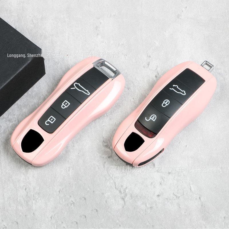 Porsche Morandi Pink Key Shell for Macan, 718, Cayenne, Panamera, Taycan
