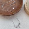Elegant Women's S999 Sterling Silver Laurel Wheat Ear Necklace - Luxury Pure Silver Clavicle Chain