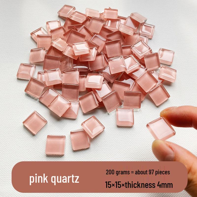 200g 1,5cm Transluzent 15mm Kristallmosaik DIY Handgemacht Buntes Glas Schnittpapier