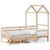 Daybed with Canopy 80 x 200 cm Solid Pine Wood