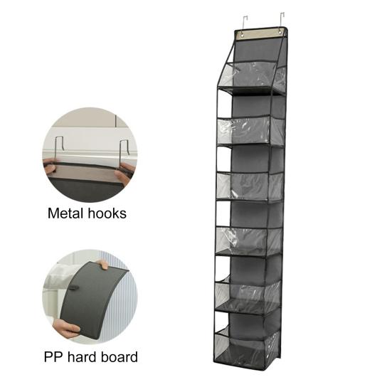 Bolsa para colgar en la pared con múltiples bolsillos, de tela no tejida, de múltiples capas, para llaves, gafas de sol, carteras, accesorios para el cabello, artículos diversos de gran capacidad