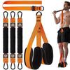 REBEAUQ Klimmzug-Hilfsrohr, 3-stufig verstellbares Klimmzug-Hilfsband, Unisex Klimmzug-Stützset mit Aufbewahrungstasche (Orange)