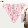 Eleganter Damen Seidenschal mit Blumenmuster - Vielseitiges Sommeraccessoire zum Sonnenschutz