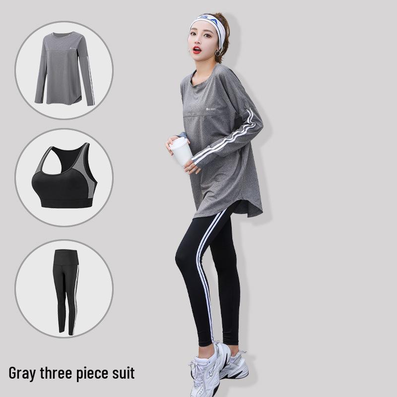 Women's Plus Size Quick-Dry Yoga & Fitness Set - Autumn/Winter Long Sleeve, Loose Fit